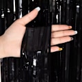 Pikkukuva 2 / 2: Black Metallic Glitter Drape syntymäpäiväjuhliin musta