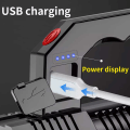 Pikkukuva 4 / 6: LED -taskulamppu USB ladattava musta