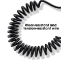 Miniatyrbild 7 av 10: USB-C Spiralkabel med Power Delivery PD 66W 1,5m Svart svart