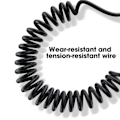 Miniatyrbilde 3 av 7: USB A til USB-C Spiralkabel 5A Hurtiglading 1,5m Hvit hvit