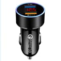 Billaddare Dubbla USB Supersnabb 22,5W 2,4A QC 3.0 svart