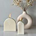 Miniatyrbillede 2 af 7: Lysform stearinlys U-form Arc 15 cm hvid