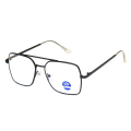 Miniatyrbilde 1 av 3: Black Aviator Computer Glasses med blå lysfiltre uten styrke svart