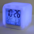 Miniatyrbild 9 av 10: Väckarklocka RGB LED Nattlampa Alarmklocka flerfärgad