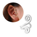 Miniatyrbillede 1 af 3: Falske helix tragus piercing øre øreringe øre manchet uden hul sølv sølv