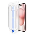 Miniatyrbilde 1 av 7: Enkel installasjon iPhone 15 Plus skjermbeskytter HD herdet glass gjennomsiktig