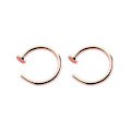 Miniatyrbilde 1 av 2: 2-pack rosegull falsk piercing leppe nese septum leppring uten hull gull