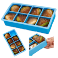 Miniatyrbillede 1 af 4: Silikone er form for 8 store isbiter Ice Cubes blå