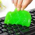 Miniatyrbillede 6 af 7: Rengøring af gel - Rengøring af slimetastatur - fjerner snavs grøn