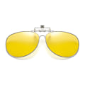 Pikkukuva 1 / 5: Flip Up Polarisoitu Pilot Clip-On aurinkolasit Metal Night Vision keltainen