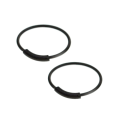 Miniatyrbillede 1 af 2: 2-pack sorte falske piercing ører læbe næse ring septum læbe ring sort