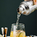 Miniatyrbilde 4 av 11: Cocktailshaker med drikkeoppskrift 400 ml Shaker Glass rustfritt stål sølv