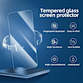 Miniatyrbillede 2 af 9: 3-pakke iPhone 15 Pro Max Comprehensive Screen Protector HD tempereret glas gennemsigtig