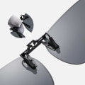 Miniatyrbillede 5 af 6: Stor Flip Up Clip On Solbriller Sort sort