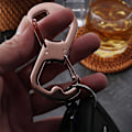 Miniatyrbillede 3 af 5: Nøglering Carabiner Carbines med CapSome Opener Black sort