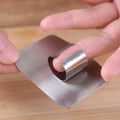 Miniatyrbillede 5 af 11: Fingerbeskyttelse rustfrit stål - Skære grøntsager, kød sølv