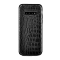 Miniatyrbilde 1 av 3: Samsung Galaxy S10 Plus Mobile Shell Black Leather Leather Crocodile Shell svart