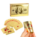 Miniatyrbilde 1 av 4: Gold -Plated Game Card Poker Card Game i gulldollar gull