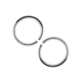 Miniatyrbilde 1 av 2: 2-pack sølv falske piercing ører leppe nese septum leppe sølv