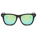 Miniatyrbilde 2 av 3: Black Wayfarer solbriller Gold Mirror Glass + Senile ledning svart