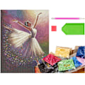 Miniatyrbillede 5 af 11: Diamantmaleri DIY Diamantmaleri Ballerina 30x40cm flerfarvet