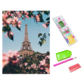 Miniatyrbild 1 av 2: Diamond Painting Diamantmålning Paris Eiffel 30x40 flerfärgad