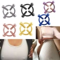 Miniatyrbillede 3 af 7: Falske brystpiercing uden huller brystvorte piercing nippel sort sort