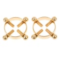Miniatyrbillede 2 af 6: Falske brystpiercing uden huller brystvorte piercing nippel guld guld