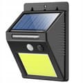 Solcellslampa 48 LED COB med Rörelsesensor & Skymningssensor – Utomhus Vägglampa Svart