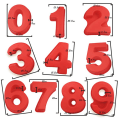 Miniatyrbilde 7 av 7: Numerisk kakeform Bakeform Silikon med siffernummer 7
