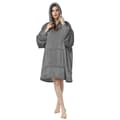 Hoodie teppe - Overstørrelse Luv -skjorte følte SNUGGIE Dark Grey grå one size