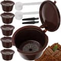 6-pakning Gjenbrukbare Kaffekapsler for Nespresso og Dolce Gusto brun