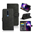 Miniatyrbilde 1 av 6: OnePlus 8 Wallet Case Leather Leather Saces Black svart