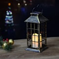 Miniatyrbillede 2 af 4: Rustik Solar lanterne til Have - Blok lys Solar lampe Udendørs sort