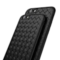 Miniatyrbillede 2 af 2: iPhone 7 plus mobil shell flettet sort læder læder sort