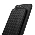 Miniatyrbillede 2 af 2: iPhone 8 plus mobil shell flettet sort læder læder sort