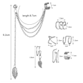Miniatyrbild 2 av 2: Ear Cuff Öron Piercing Set Utan Hål Silver silver