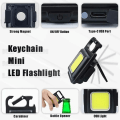 Miniatyrbild 3 av 10: LED Ficklampa - Survival Karbinhake Nyckelring svart