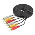 3x RCA-kabel Videokabel Hane AV Kabel 1,5m svart