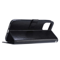 Miniatyrbilde 5 av 8: iPhone 12 Pro Max Monetary Case Black Leather Leather Case svart