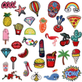 Miniatyrbillede 1 af 3: 32 stk Retro Stof Badges Patches flerfarvet