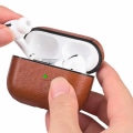 Miniatyrbild 2 av 5: Brunt Apple AirPods Pro Väska Fodral Skyddsfodral Skinn Läder brun