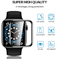 Miniatyrbild 8 av 10: Apple Watch 4/5/6/SE 44mm Skärmskydd [2-Pack] 3D Curve Displayskydd svart