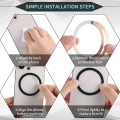 Miniatyrbillede 3 af 3: Selvklæbende Magsafe Adapter Ring til Mobiltaske Sort sort