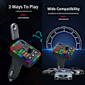 Miniatyrbilde 4 av 9: Bluetooth FM-sender Billader USB-C RGB svart