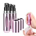 Miniatyrbilde 1 av 11: 3 -pakke mini påfyllings parfymeflaske - påmeldte reisebeholdere 5 ml rosa rosa