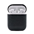 Miniatyrbild 4 av 8: Svart Apple AirPods 1/2 Väska Fodral Skyddsfodral i Skinn Läder svart