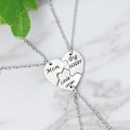 Miniatyrbild 4 av 5: Brythjärta i 3 Delar Mor Syster Dotter Halsband silver