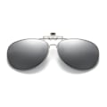 Miniatyrbilde 1 av 5: Flip Up Polarized Pilot Clip-On solbriller metall sølv sølv