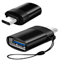Pikkukuva 1 / 8: USB C -uros-USB A -naaras 3.0 OTG -sovitin musta